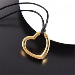 Gold Coloured Hollow Heart Pendant